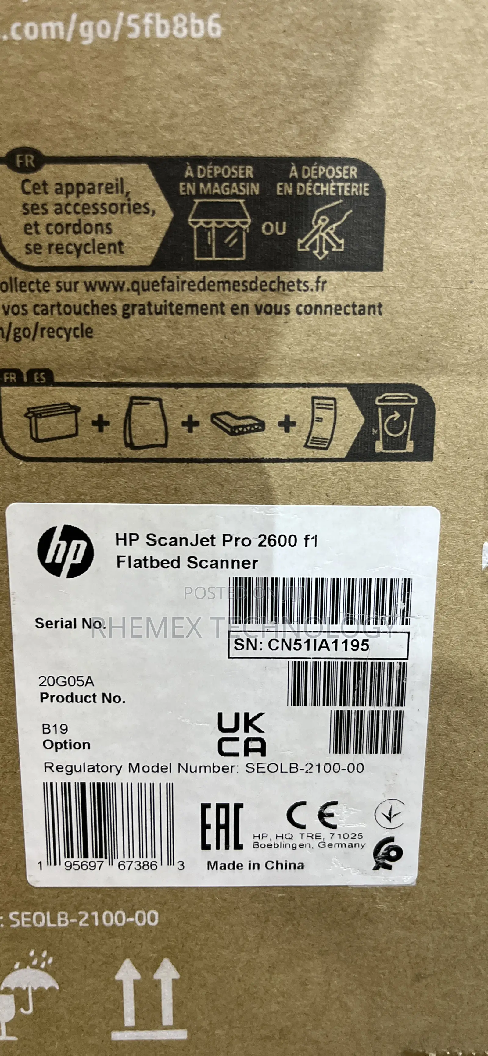 Ho Scanjet Pro 2600 F1