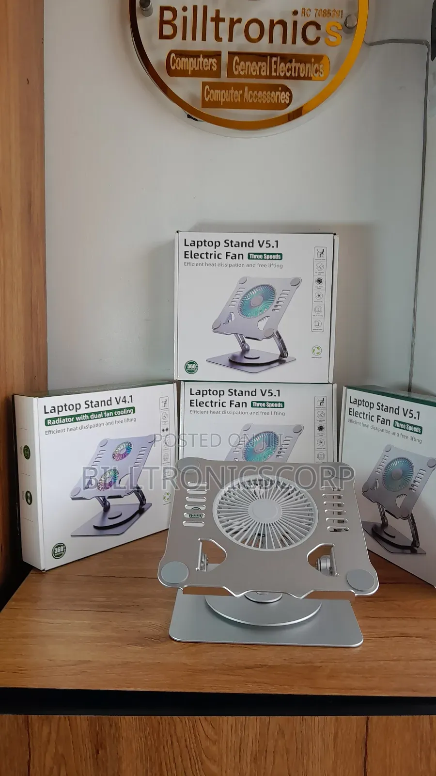 Laptop Stand V5 .1 Electric Fan.