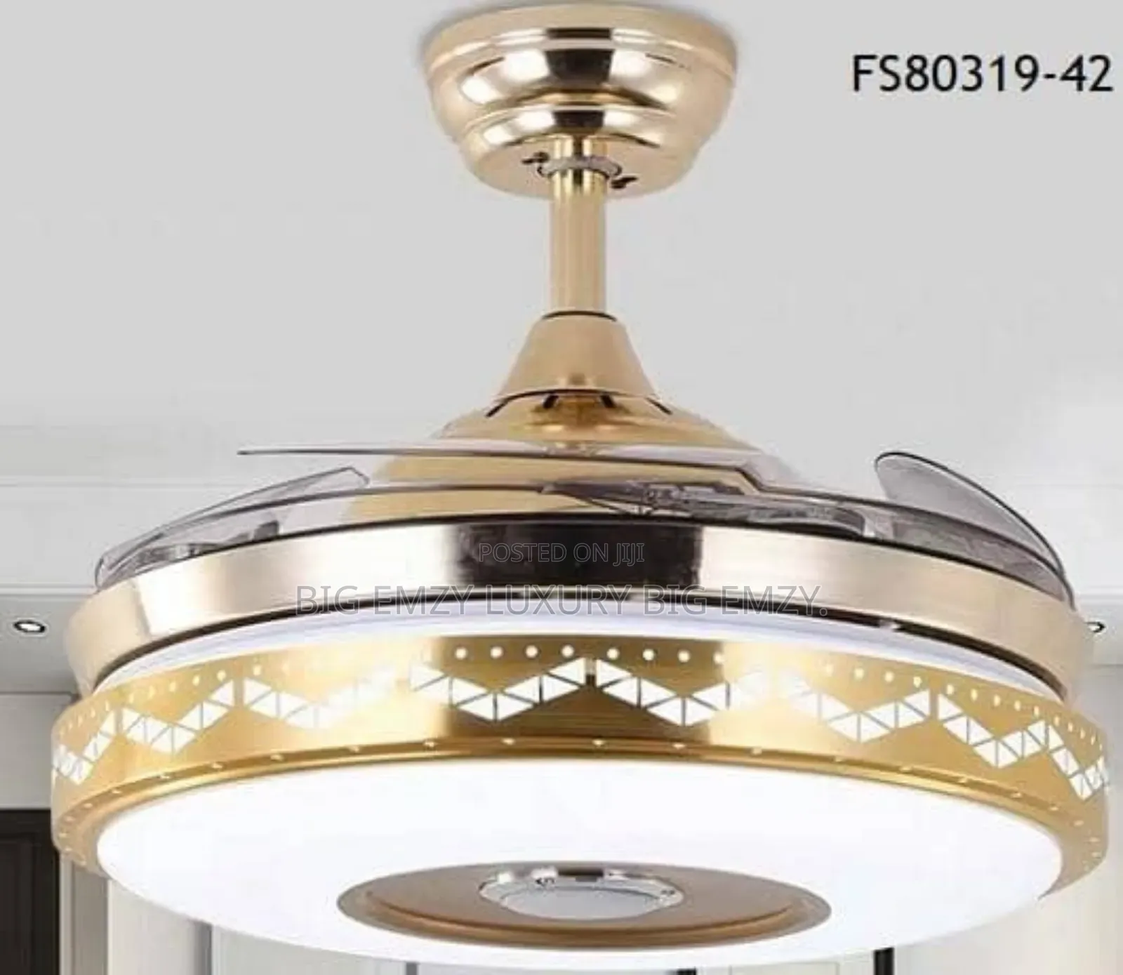 Chandelier Light With Massive Blowing Capacity Fan.