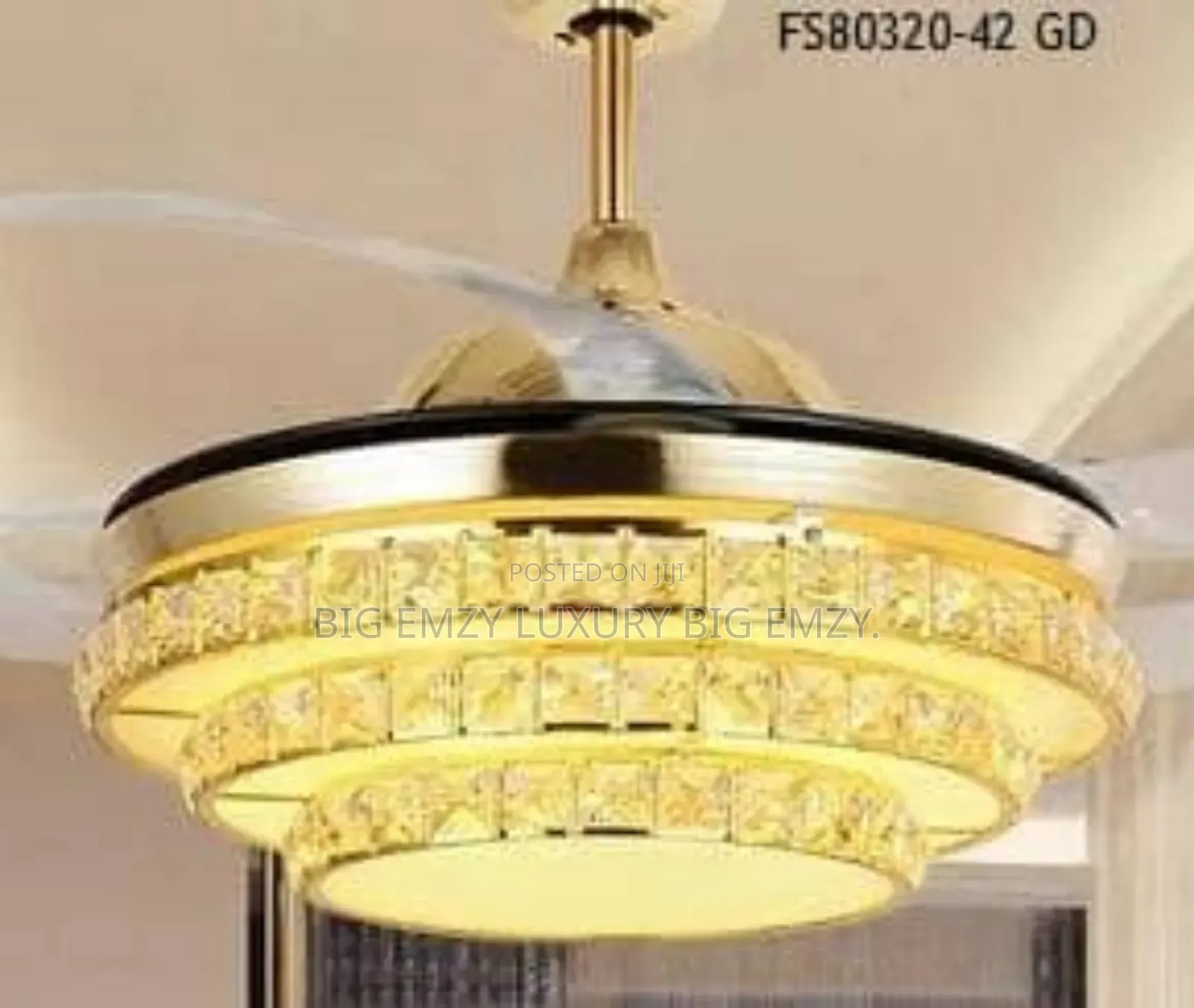Chandelier Light With Massive Blowing Capacity Fan.