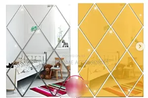 Gold Diamond Mirror Wall Stickers 
Medium Size (17pcs)