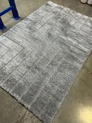 5x7fts Grey Shaggy Center Rug