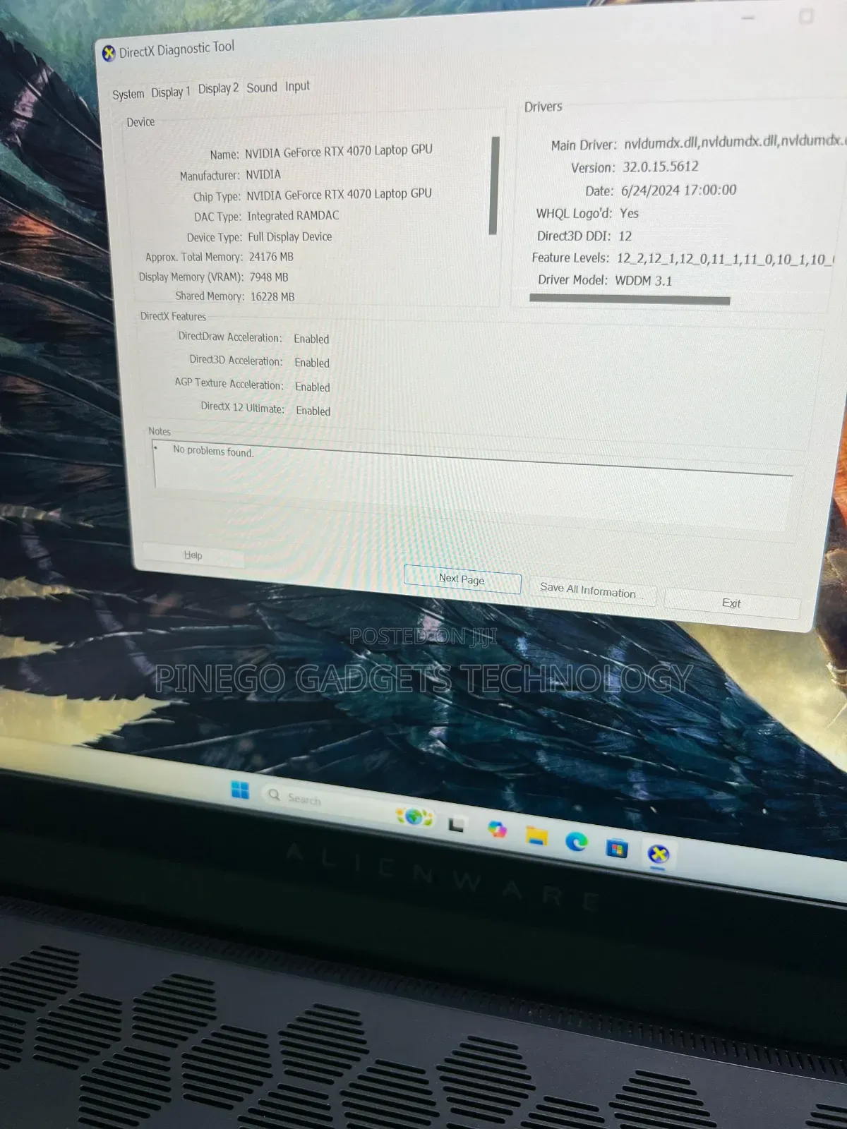 Laptop Dell Alienware M16 R2 64GB Intel Core Ultra 7 SSD 1T