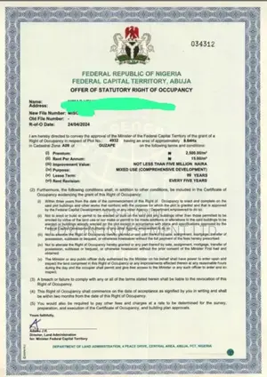 Residential Land at Katampe Main. FCT Abuja
