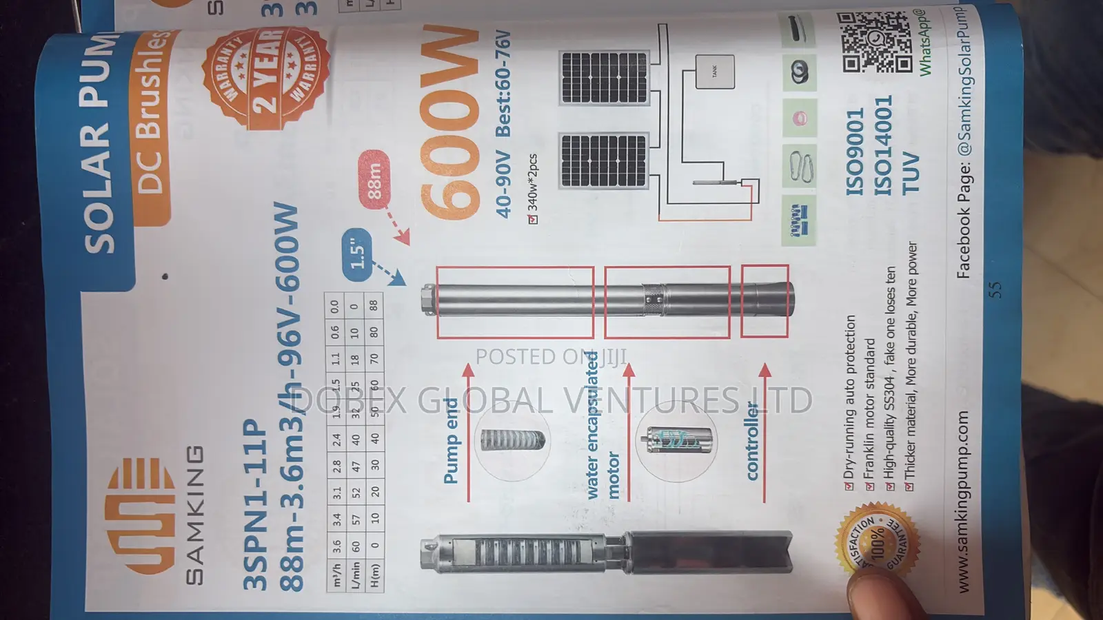 0.5hp Samking Solar Pump