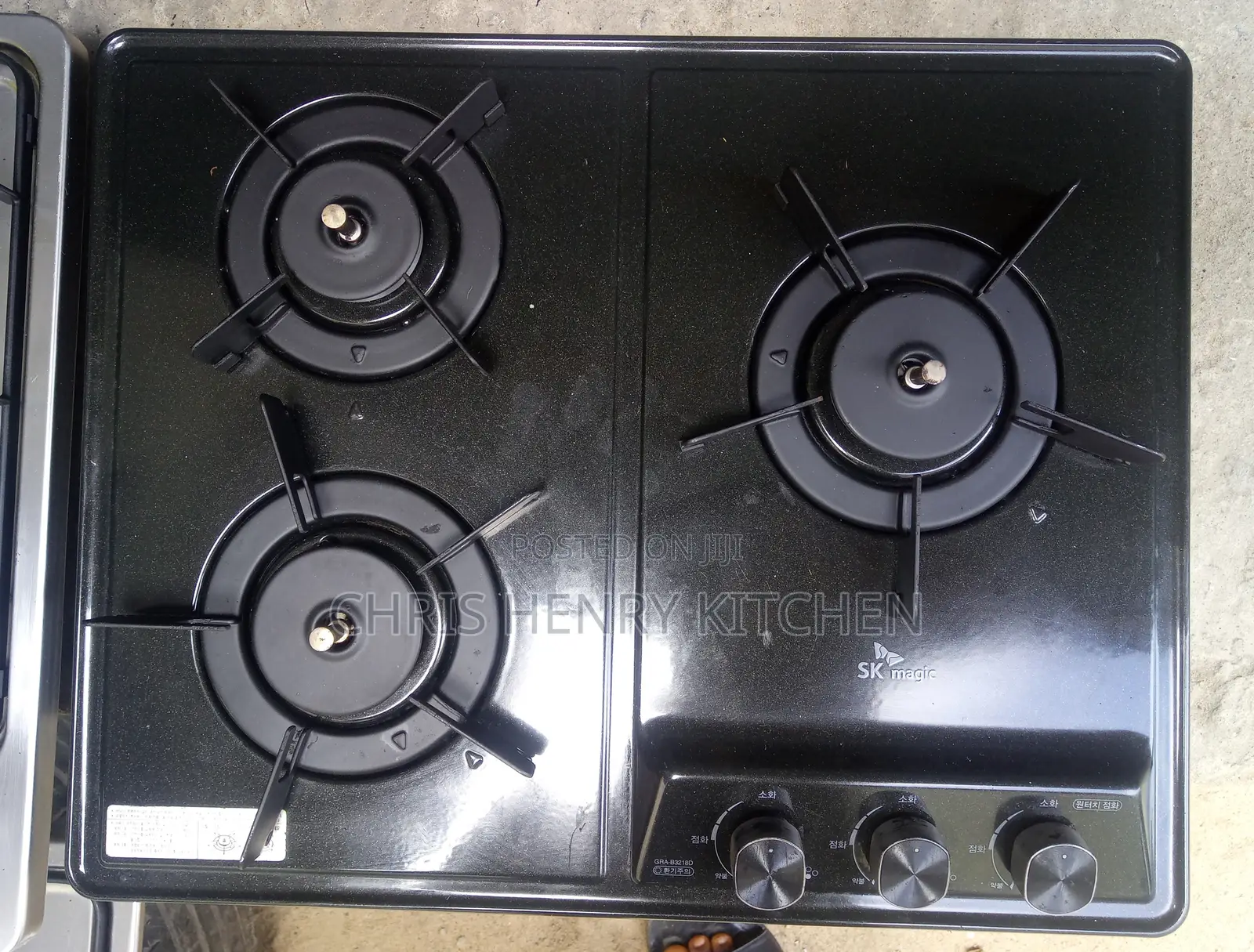 3burner Glass and Stainless Table Gas Stove