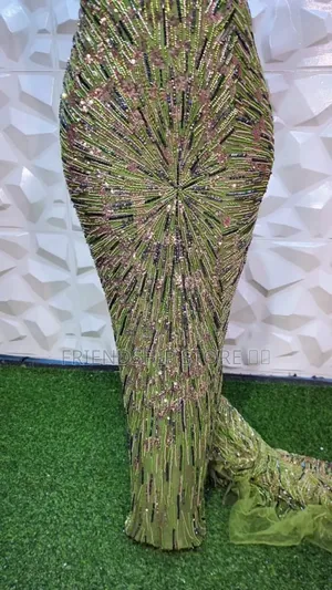 Elegant Beaded Fabric (Five Yards)
