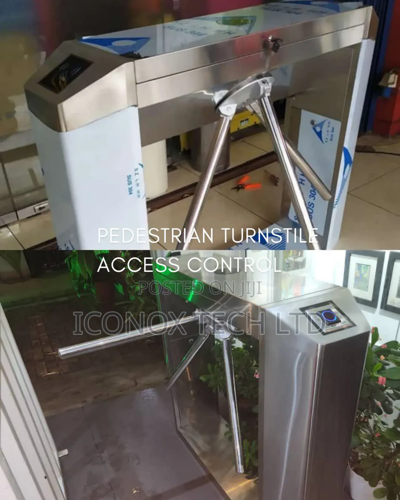 Pedestrian Half Height (Waist) Turnstile Access Control