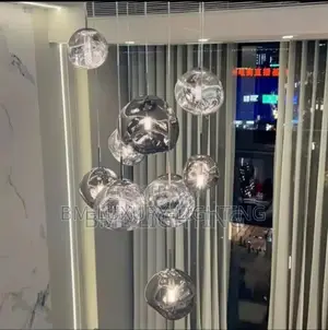 9 Silverstone Nordic Glass Dropping Chandelier