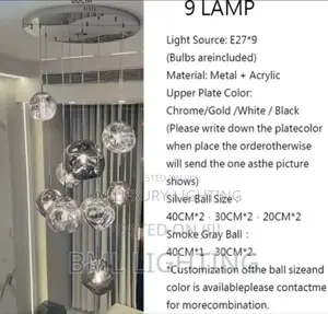 9 Silverstone Nordic Glass Dropping Chandelier