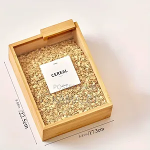 Bamboo Storage Container With Sticker