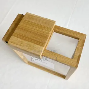 Bamboo Storage Container With Sticker