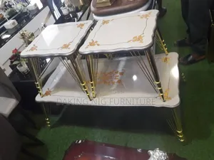 Center Table With Two Stools