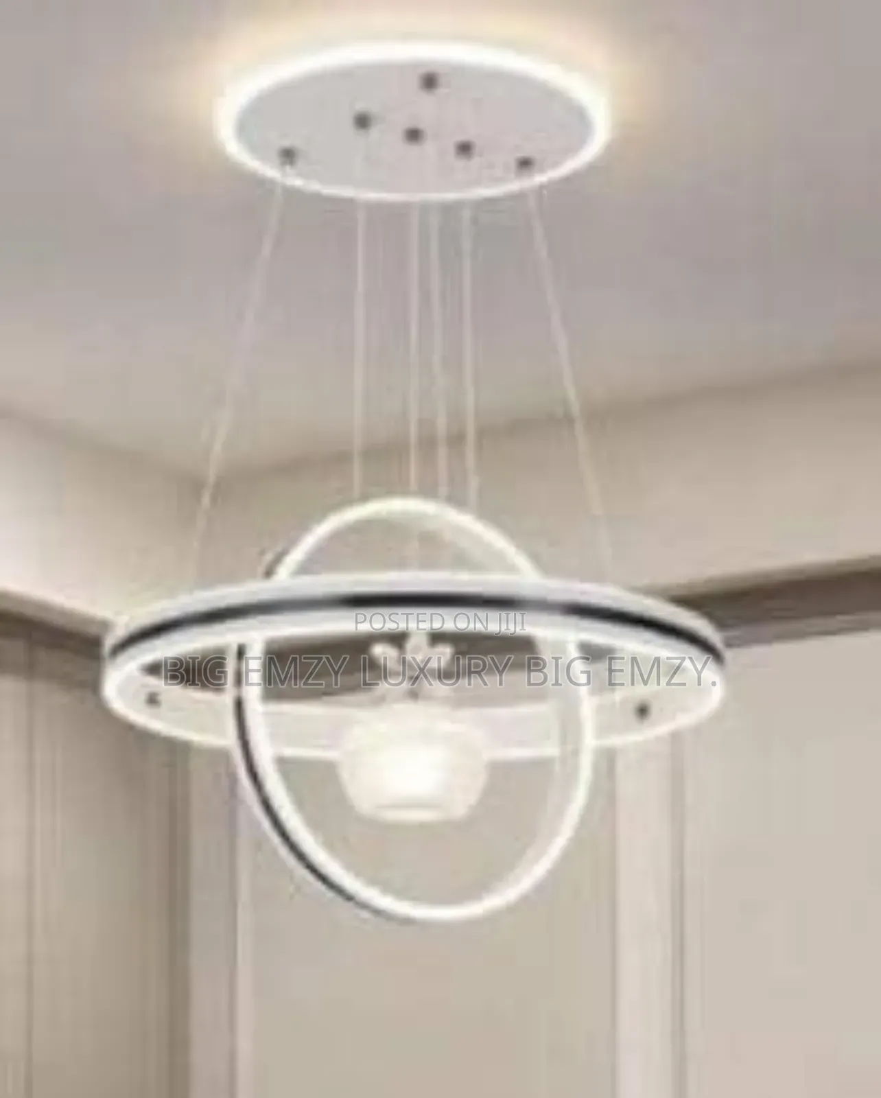 Modern Double Ring Pendant Light.