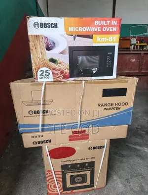 Bosch Kitchen Appliances Set of Inbuilt Cooker Microwave Oven Extracto