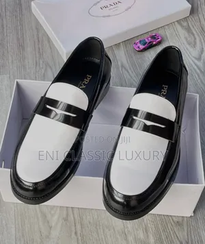 Pure Quality Luxury Men's Loafers Shoes Prada Well Banded Package