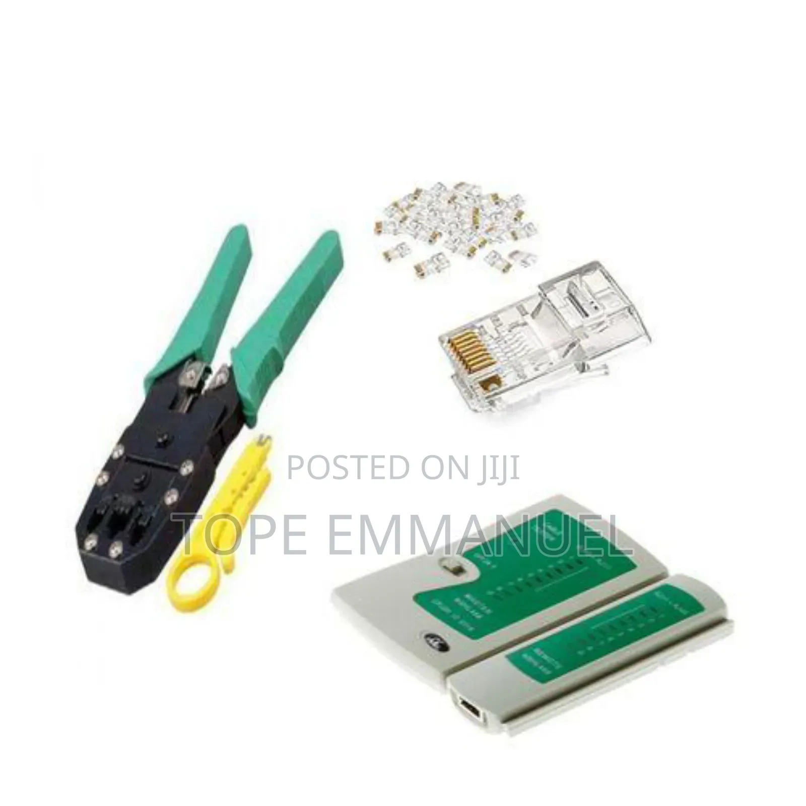 Rj45 Network Cable Tool Kit – Cable Tester, Crimping Tool 100pcs