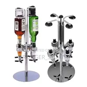 4 Bottle Rotating Liquor Bar Butler Wine Beverage Dispenser 