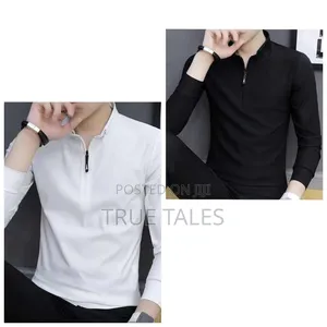 High Quality Front Zipper Long Sleeves Polo Shirt