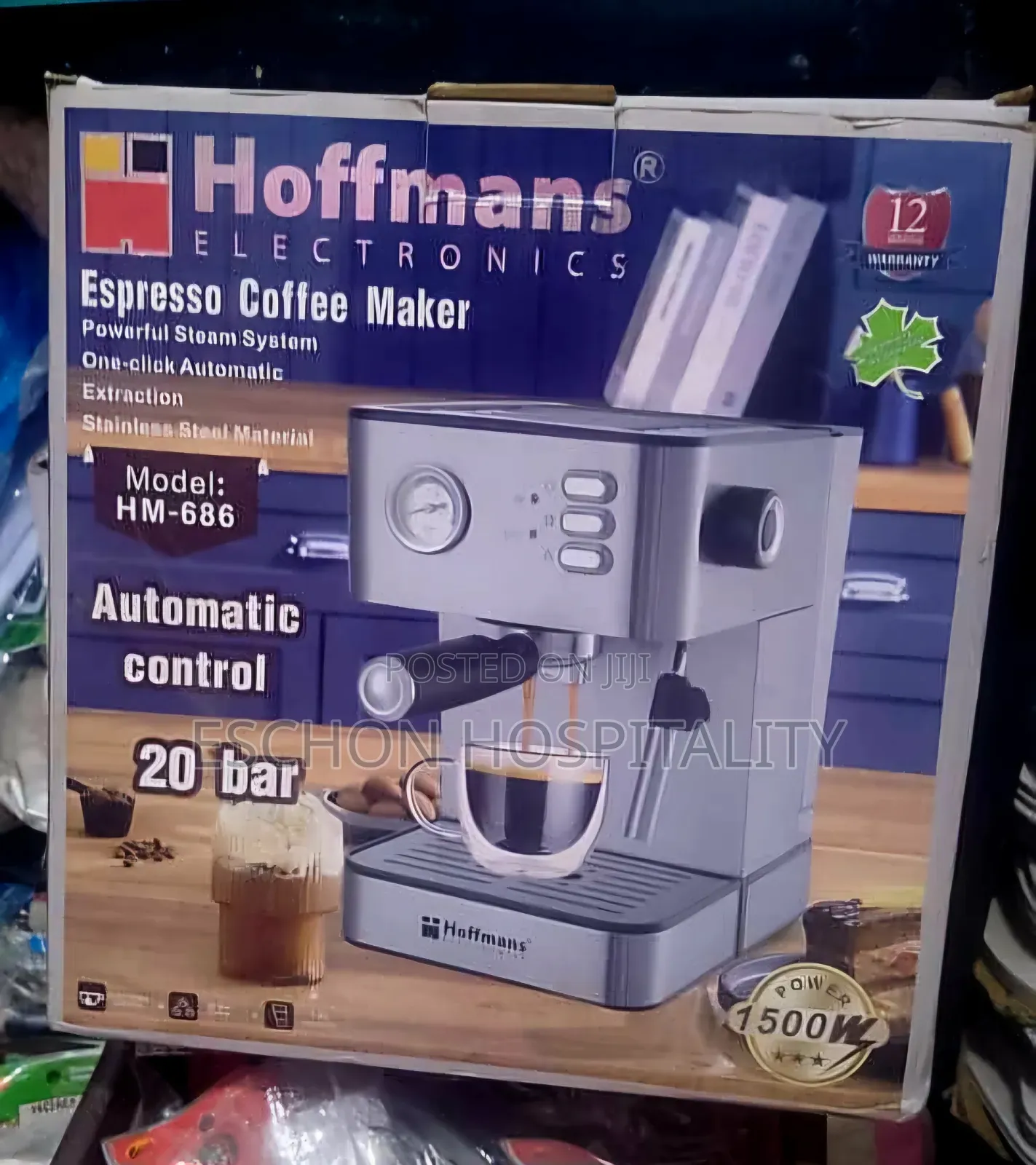 Hoffmans Espresso Coffee Maker Machine Hm-686.