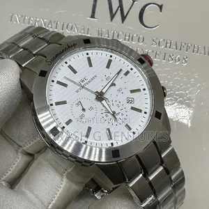 Iwc Chronograph Silver Chain Watch