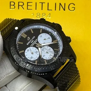 Breitling Chronograph Black Net Chain Watch