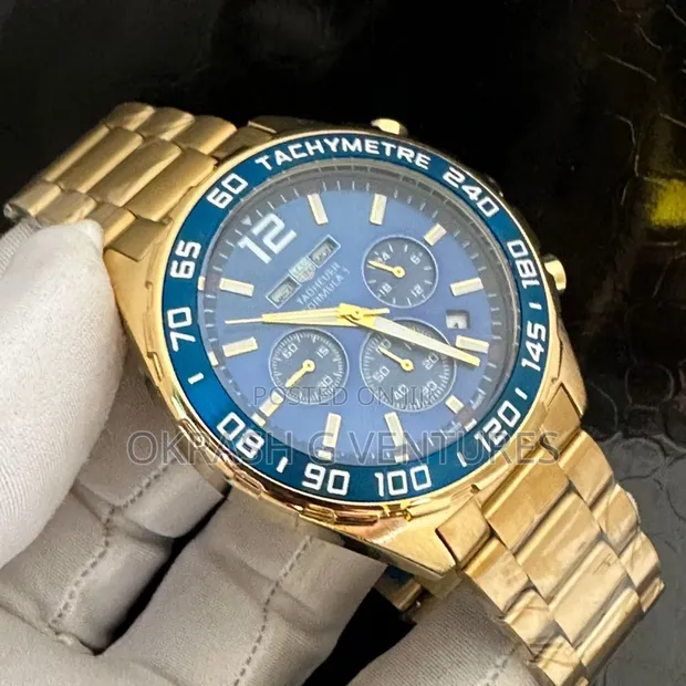 Tag Heuer Chronograph Rose Gold Chain Watch in Lagos Island (Eko