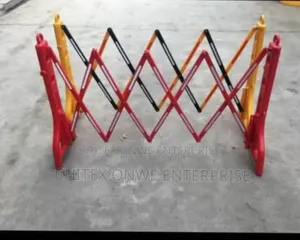 Expandable Plastic Safety Barricade.