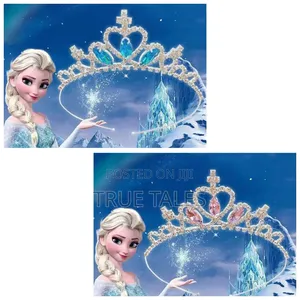 Girls Embellished Crystal Crown Pink And Blue Colours