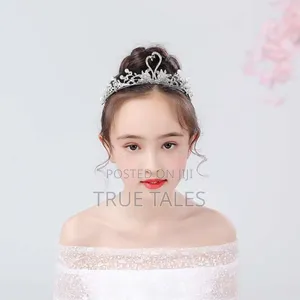 Girls Swan Silver Crystal Tiara Hair Crown