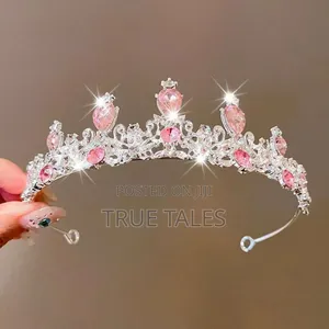 Girls Pink Crystal Tiara Hair Crown