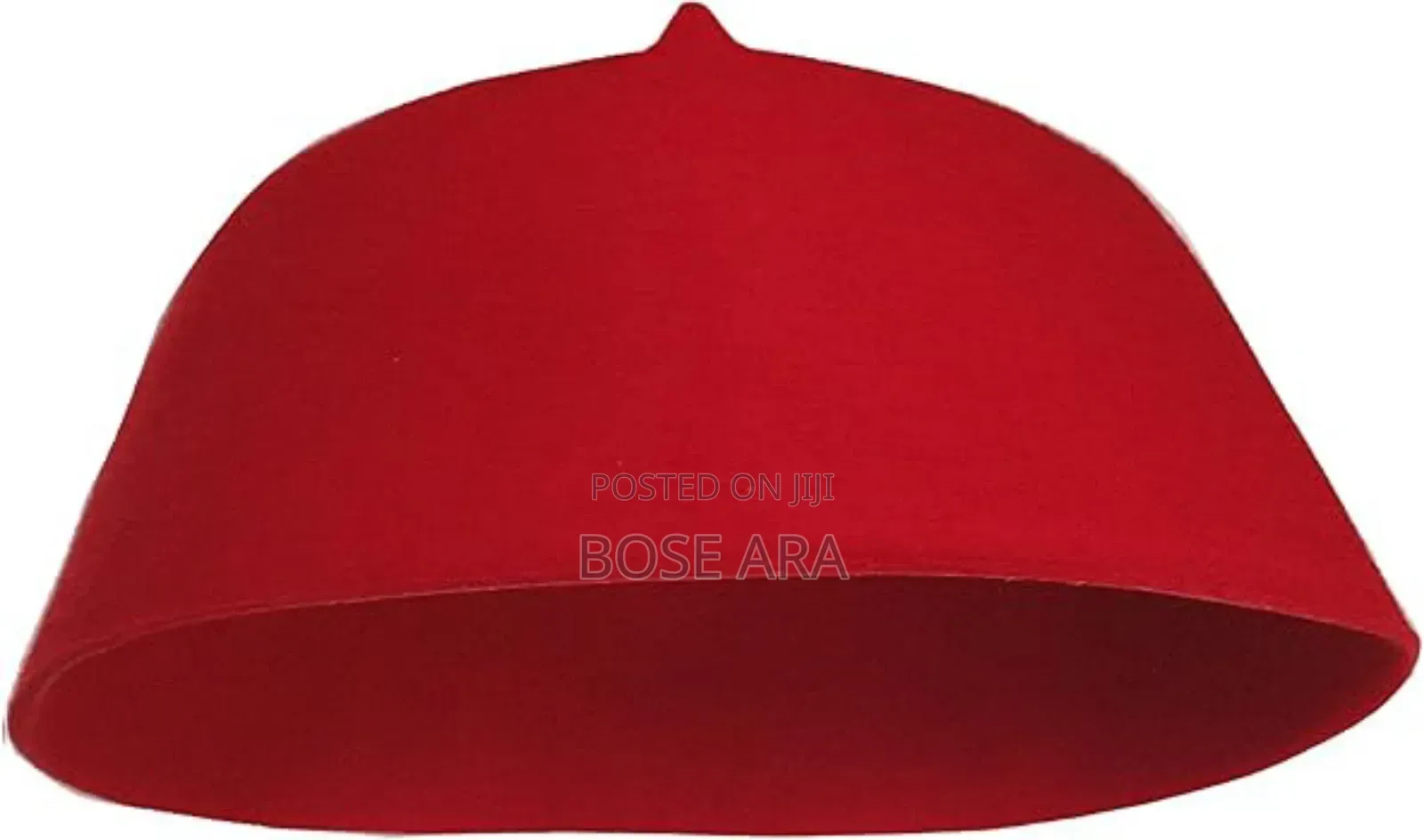Red Wool Igbo Cap
