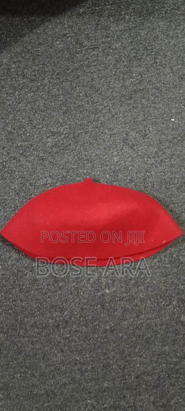 Red Wool Igbo Cap