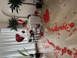 Couple Dinner Date/Proposal Dinner Setting/Helluim Ballons