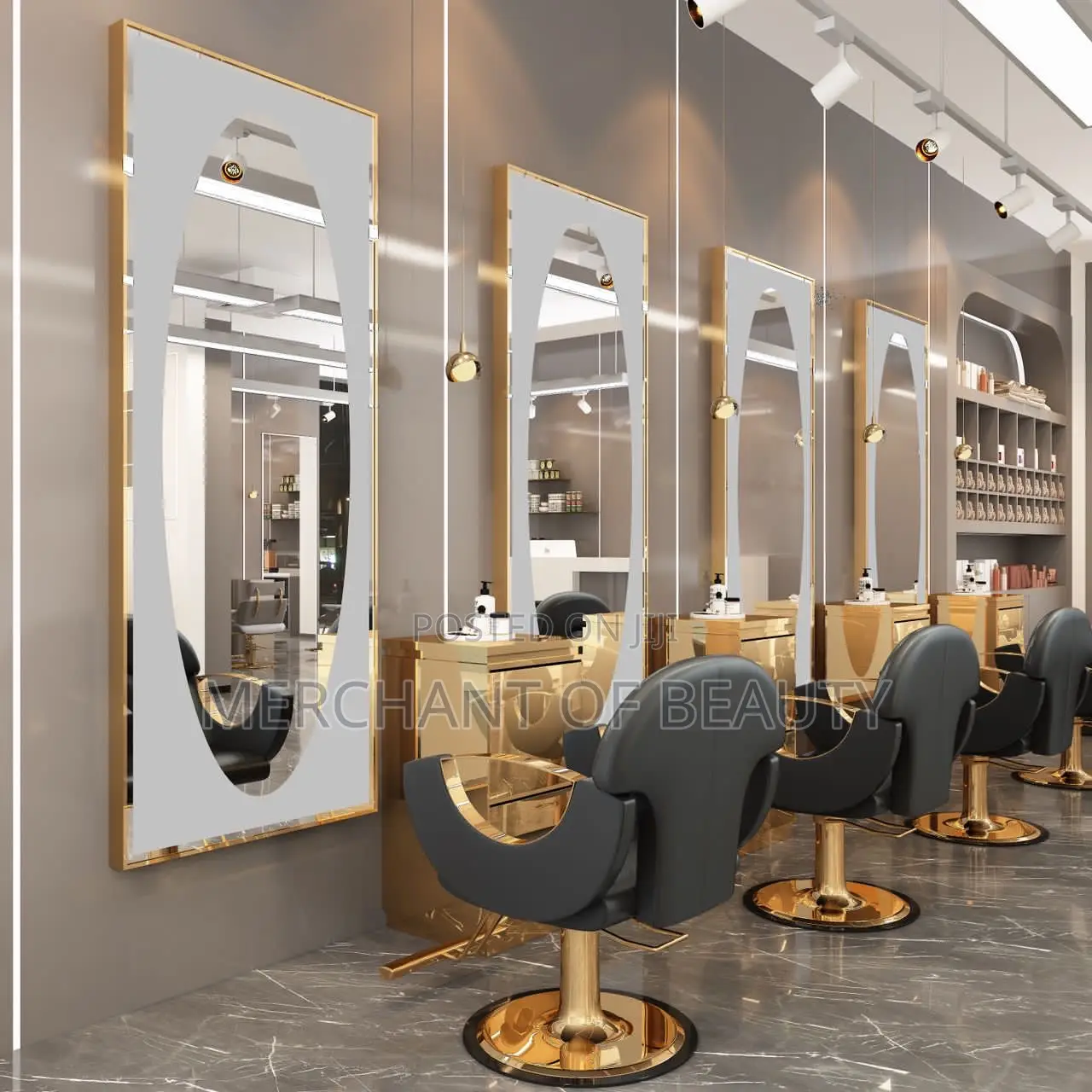 Salon Set With Mirrors