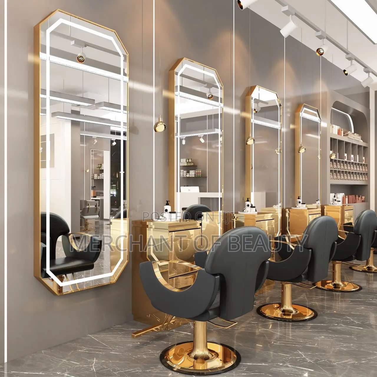 Salon Set With Mirrors