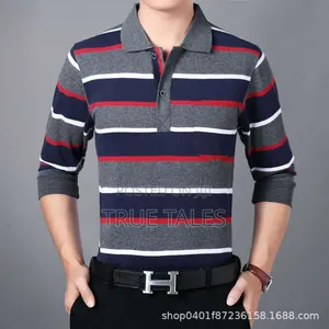 Striped Long Sleeves Polo T-shirt