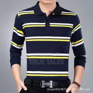 Striped Long Sleeves Polo T-shirt