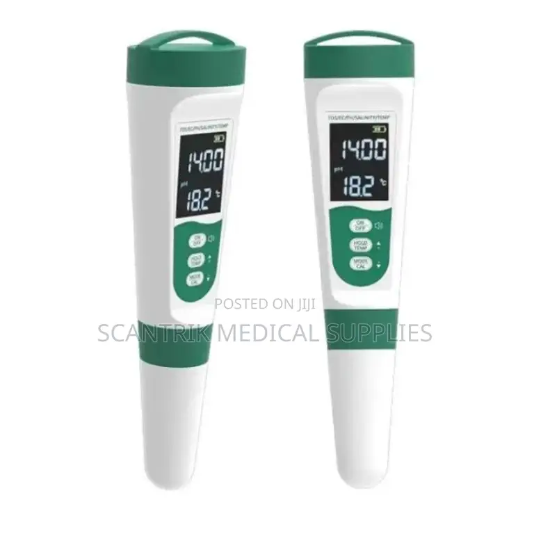 Rechargeable 5in1 Digital Ph Water Meter Tester for Borehole Testing