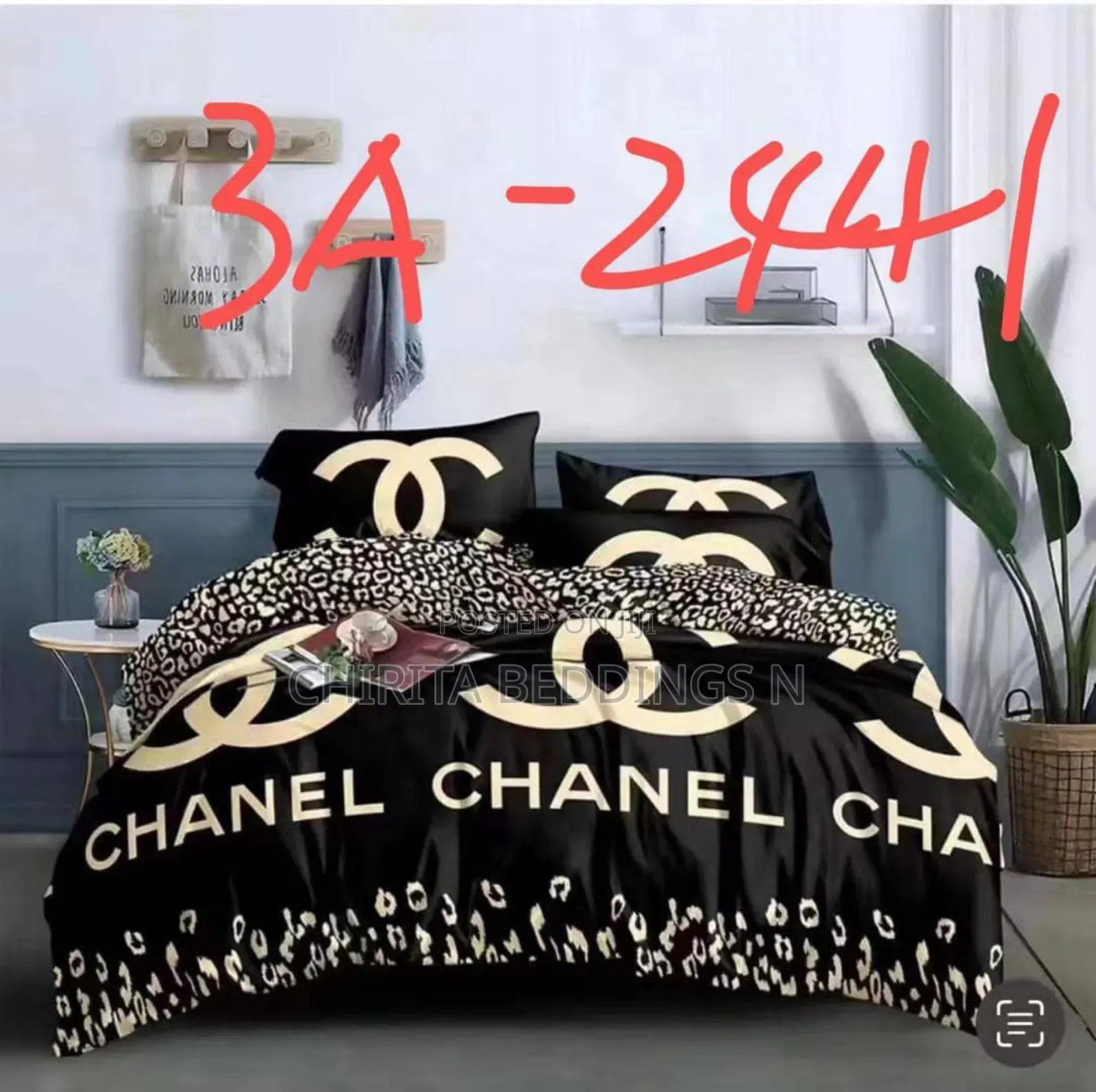 Black and White Bedspread and Duvet