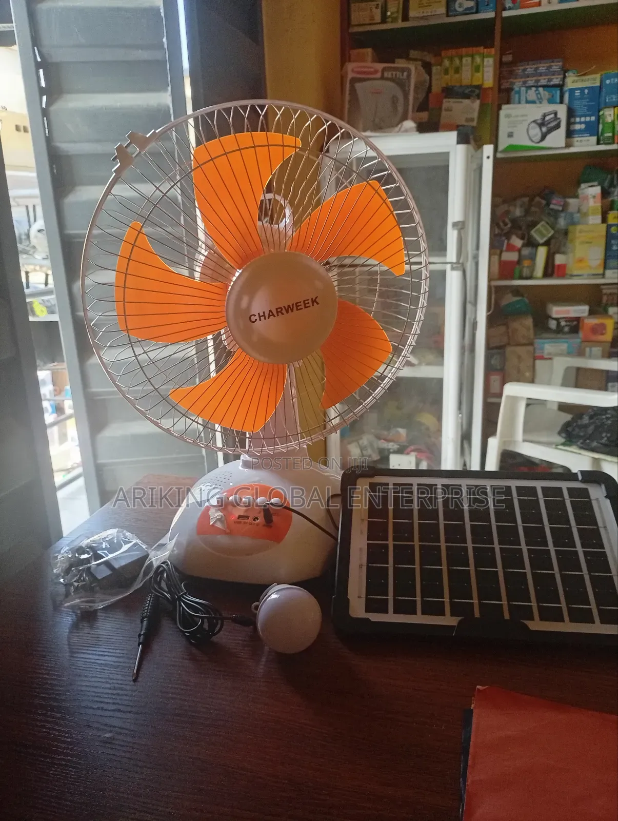 Rechargeable Solar Fan