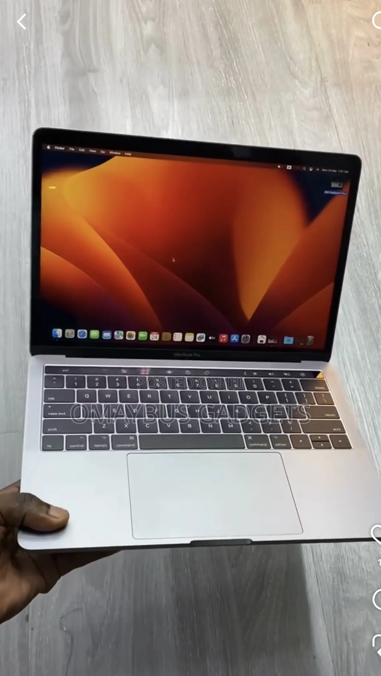 Laptop Apple MacBook Pro 2017 16GB Intel Core I7 SSD 256GB