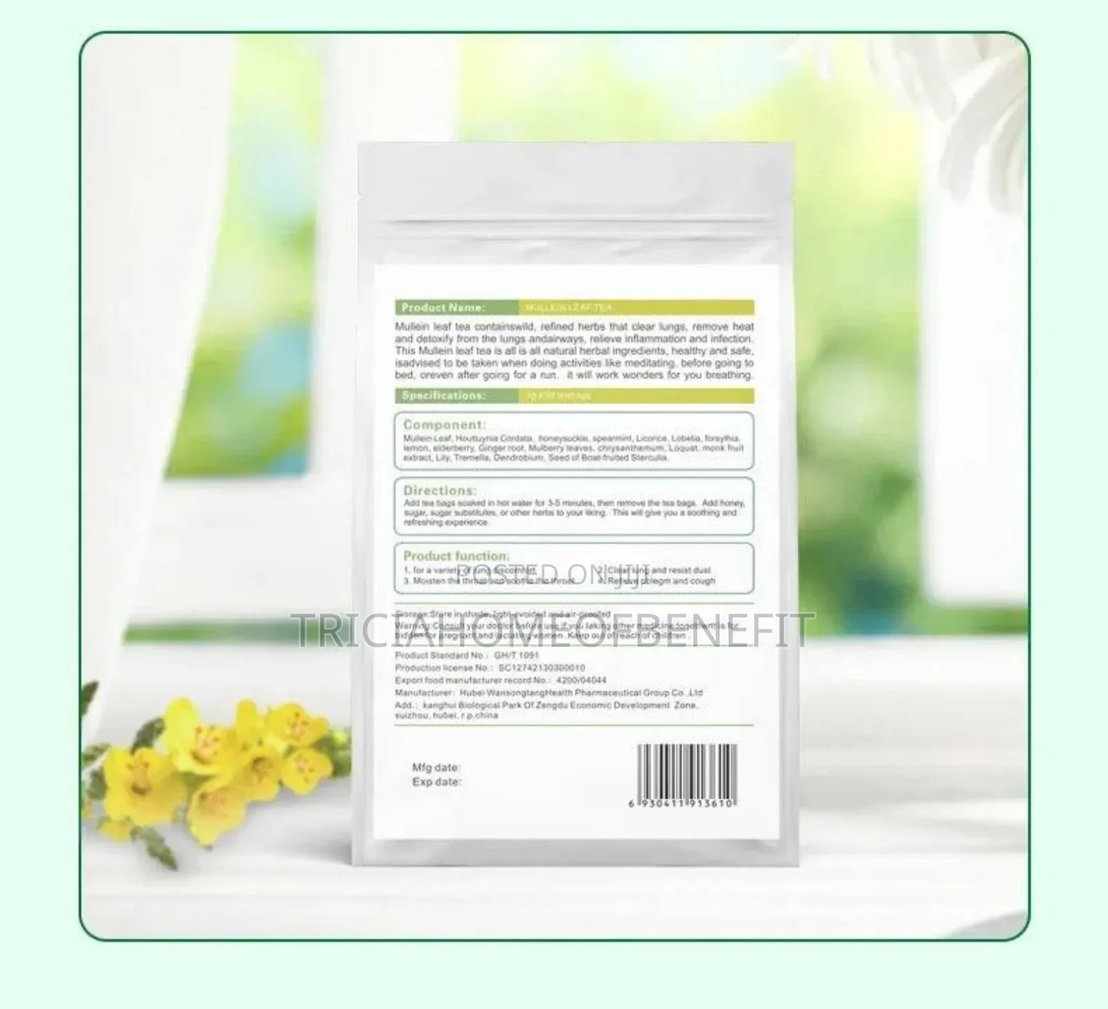 🌿 Mullein Leaf Tea – Natural Lung Cleanser