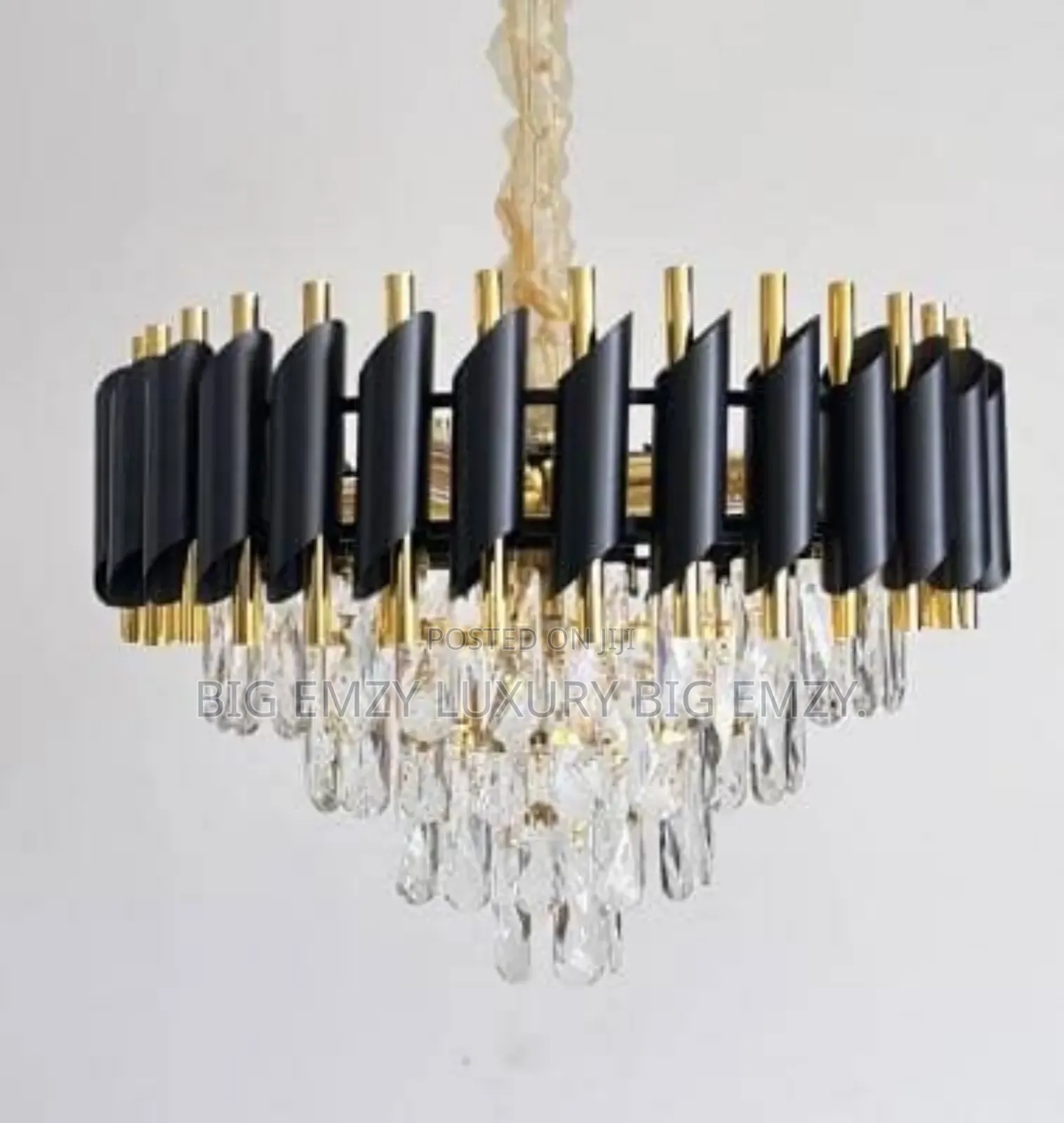 400mm Gold and Black Chandelier Lights.