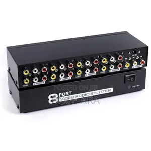 8 Port Av Audio Video Splitter Rca Splitter and Signal Amplifier