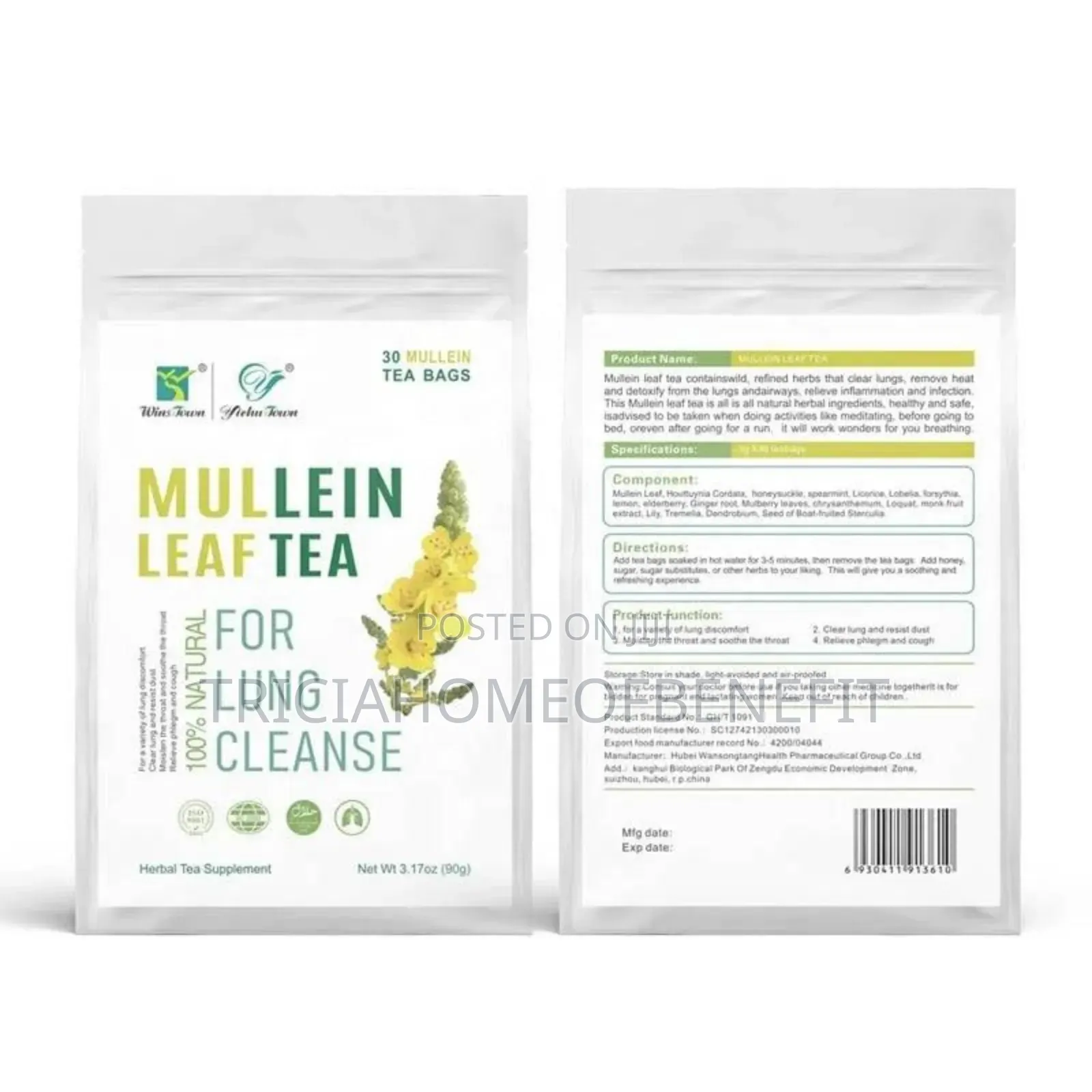 🌿 Mullein Leaf Tea – Natural Lung Cleanser
