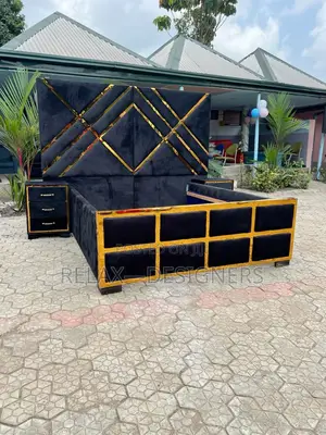 Cross Gold Design Bed 