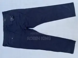 Canda Blue Black Chinos Trousers Slim Fit W38 L40