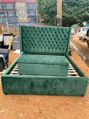 Tofted Padded Bed  in Green