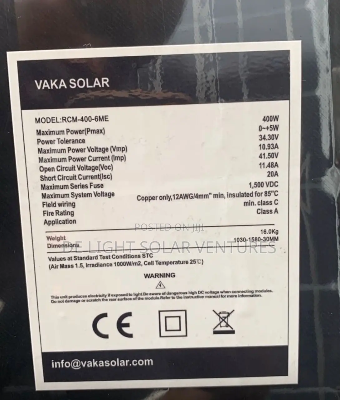 400w Vaka Solar Panel